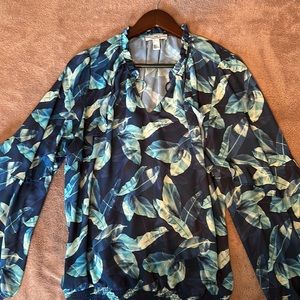 Halston Blue blouse